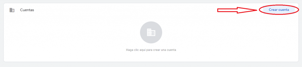 creación de cuenta en google tag manager