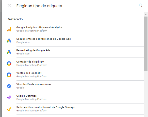 etiqueta google analytics universal analytics