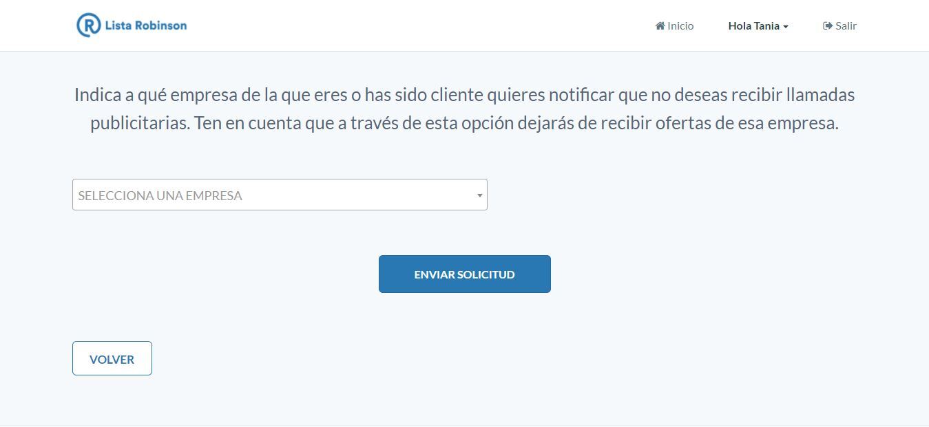 Revocar consentimiento con la Lista Robinson