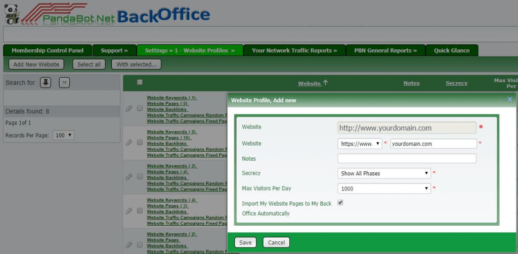 1 websites profiles