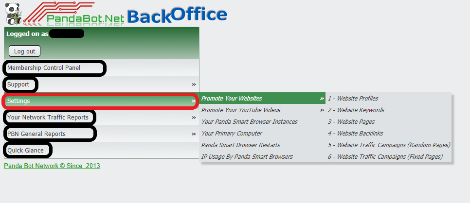 back office pandabot
