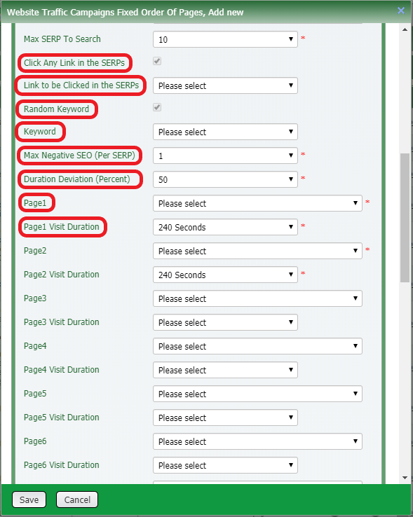 configurar campaña de trafico pandabot