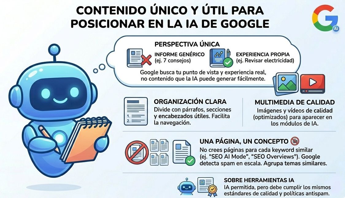 Cómo posicionar para la IA de Google