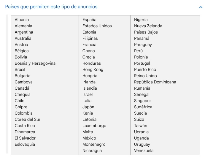 bebidas alcohólicas Google Ads