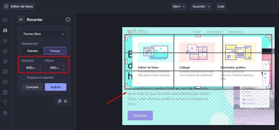 Recortar fotos gratis