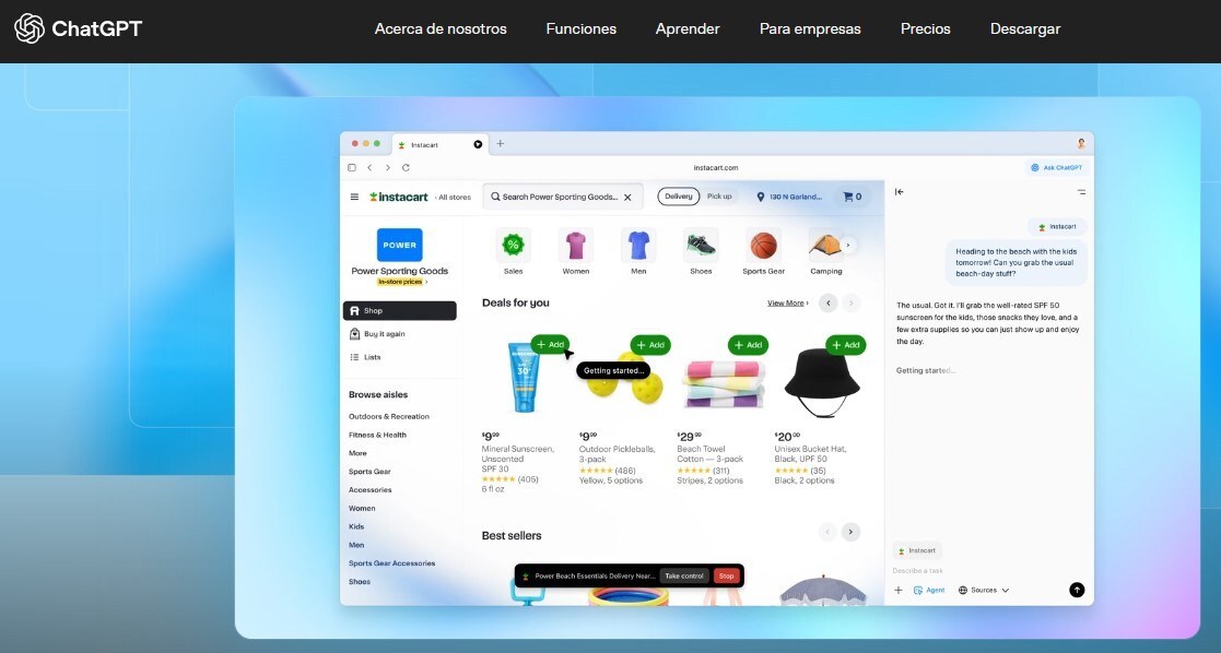 Cómo funciona el navegador de ChatGPT